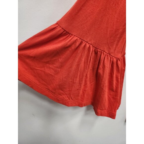 Boston Proper Tunic Top Womens Medium Red Cold Shoulder Bell Sleeve BOHO Holiday - Picture 4 of 11